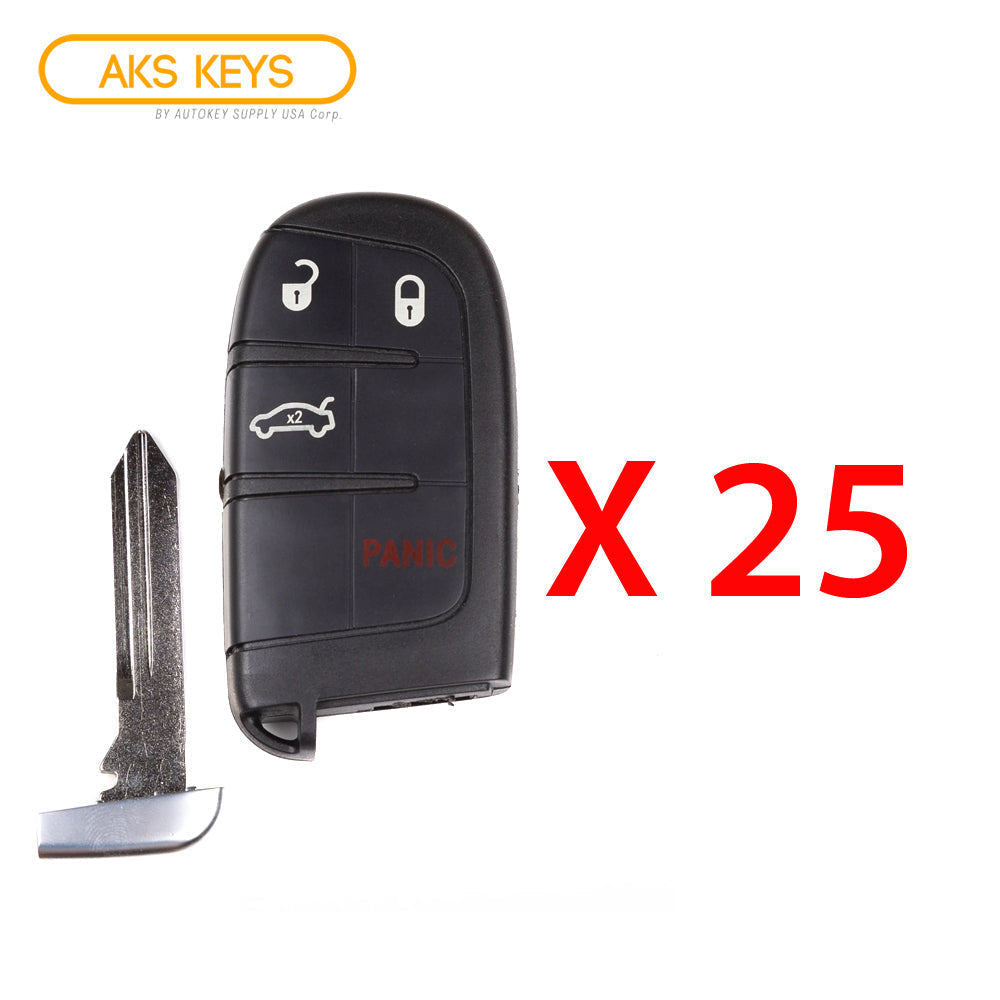 2015 - 2017 Chrysler 200 Smart Key 4B FCC# M3M-40821302 (25 Pack)