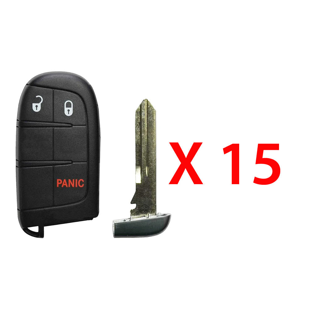 2011 - 2024 Dodge Smart Key 3B Fob FCC# M3N-40821302 - Aftermarket (15 Pack)