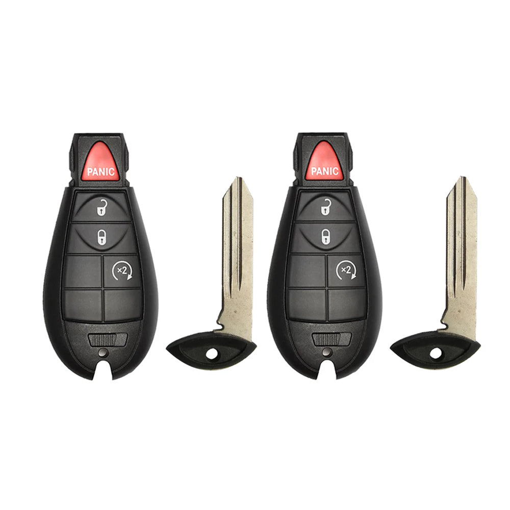 2008 - 2020 Dodge Fobik Key 4B W/ Remote Start FCC# IYZ-C01C (2 Pack)