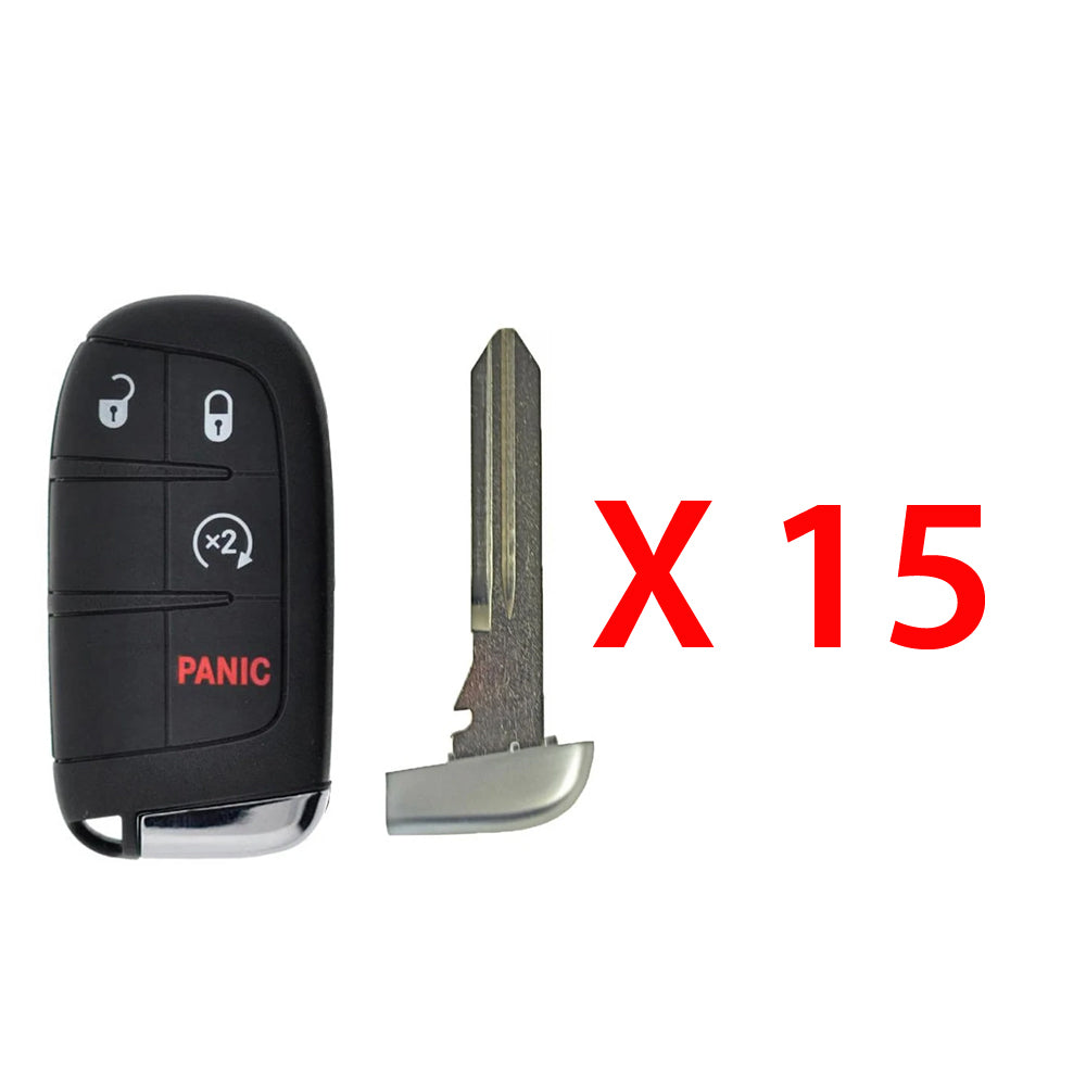 2011 - 2024 Dodge Smart Key 4B Fob FCC# M3N-40821302 (15 Pack)