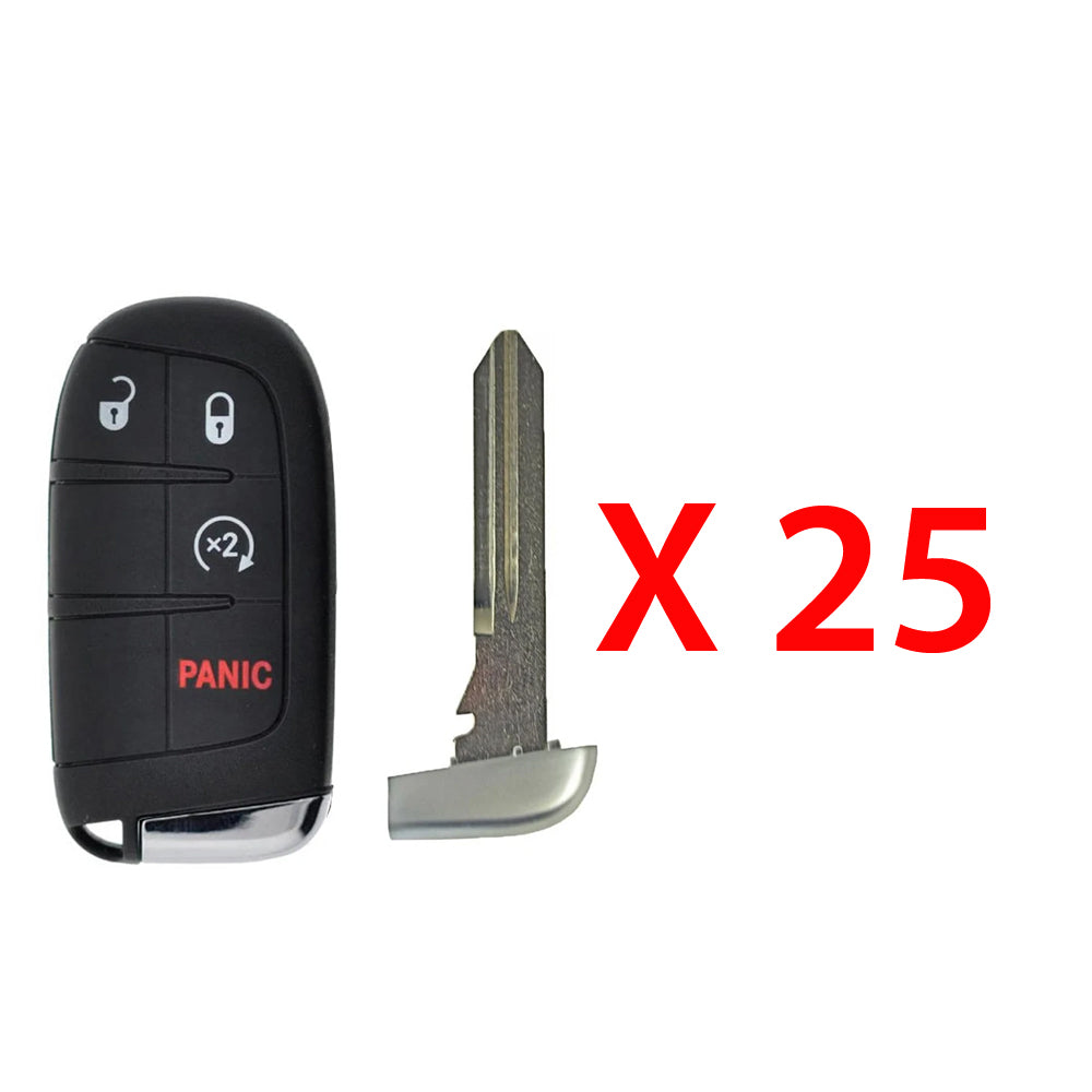 2011 - 2024 Dodge Smart Key 4B Fob FCC# M3N-40821302 (25 Pack)