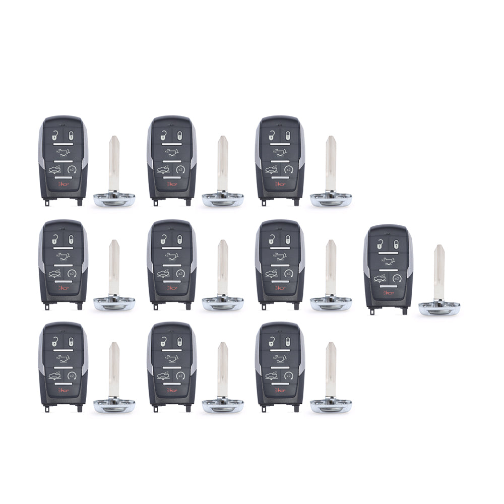 2019 - 2024 RAM 1500 Smart Key 6B FCC# OHT-4882056 - Silver Sides (10 Pack)