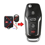 2011 Ford Crown Victoria Upgraded Combo Flip Key 4B FCC# CWTWB1U331 - 80 bits - H75