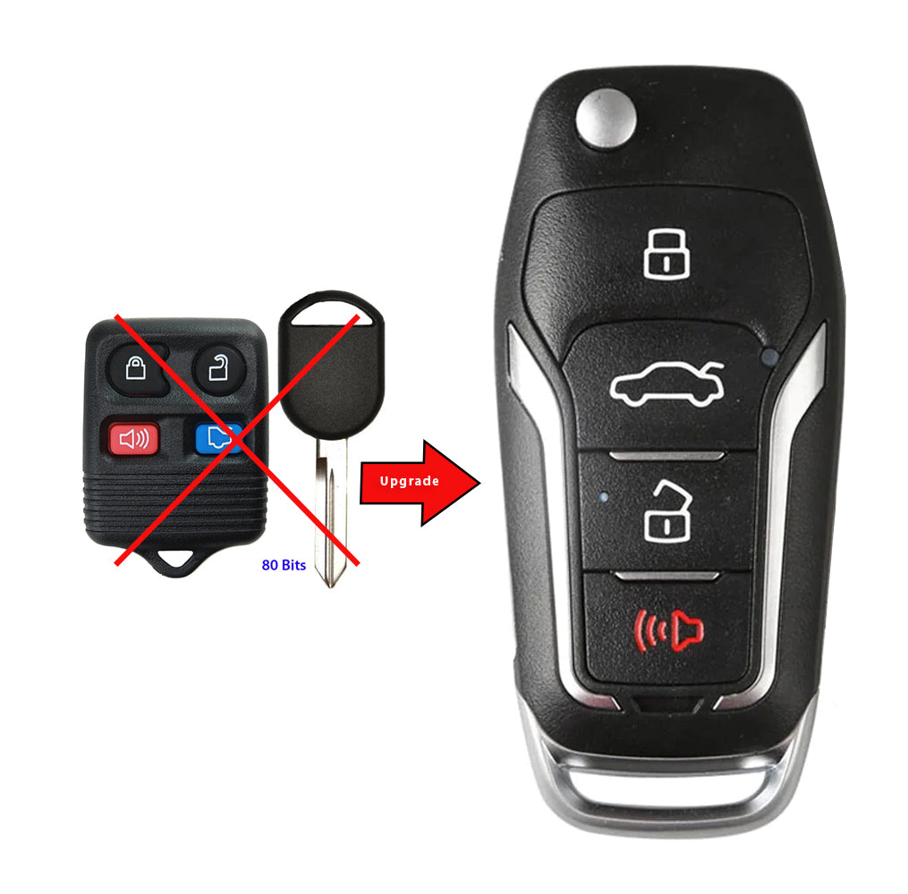 2004 Lincoln Town Car Upgraded Combo Flip Key 4B FCC# CWTWB1U331 - 80 bits - H75