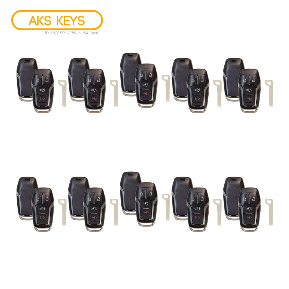 2015 - 2017 Ford Smart Key PEPS Fob 1 Way 4B FCC# M3N-A2C31243800 (10 Pack)