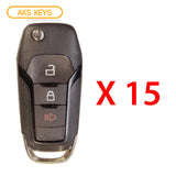 2015 - 2019 Ford Flip Key 3B FCC# N5F-A08TAA / 5923667 (15 Pack)