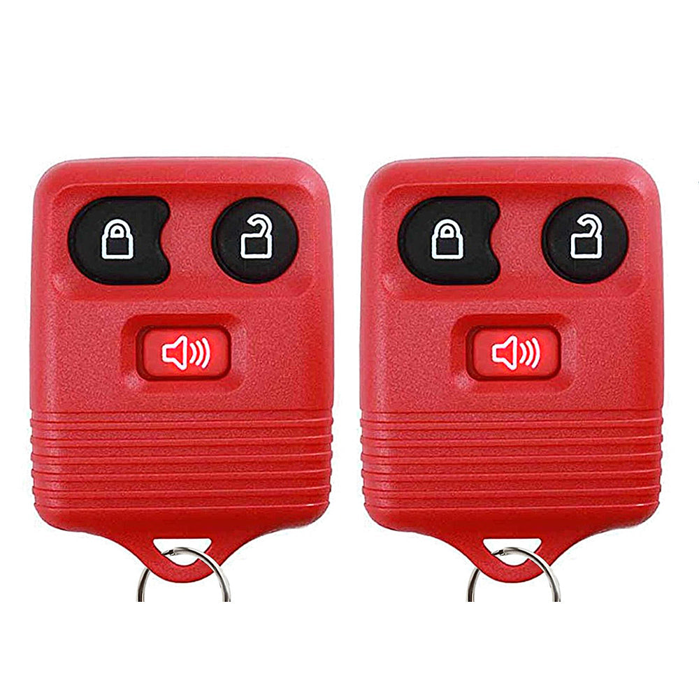 1998 - 2013 Ford Lincoln Mazda Mercury Remote Control 3B (Red) FCC# CWTWB1U345/ CWTWB1U331 (2 Pack)