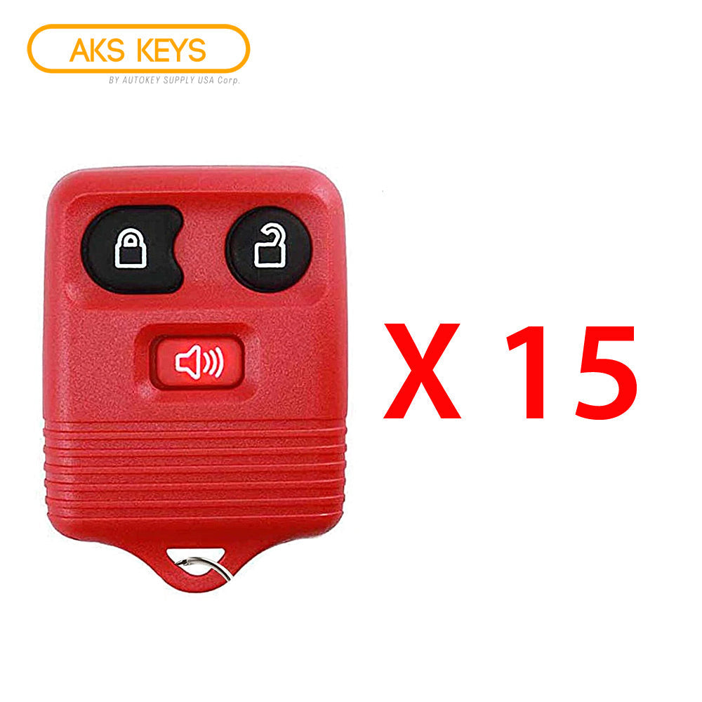 1998 - 2013 Ford Lincoln Mazda Mercury Remote Control 3B (Red) FCC# CWTWB1U345/ CWTWB1U331 (15 Pack)