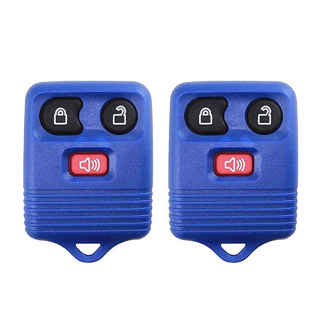 1998 - 2013 Ford Lincoln Mazda Mercury Remote Control 3B (Blue) FCC# CWTWB1U345/ CWTWB1U331 (2 Pack)