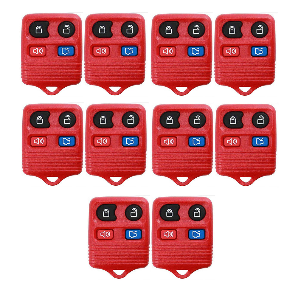 1996 - 2013 Ford Remote Control 4B (Red) FCC# CWTWB1U331 / CWTWB1U345 (10 Pack)