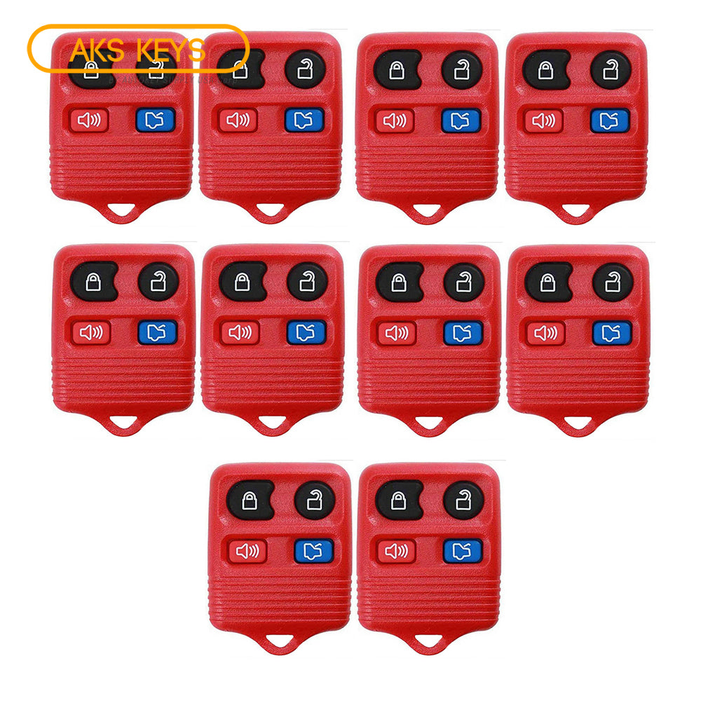 1996 - 2013 Ford Remote Control 4B (Red) FCC# CWTWB1U331 / CWTWB1U345 (10 Pack)