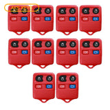 1996 - 2013 Ford Remote Control 4B (Red) FCC# CWTWB1U331 / CWTWB1U345 (10 Pack)