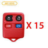 1996 - 2013 Ford Remote Control 4B (Red) FCC# CWTWB1U331 / CWTWB1U345 (15 Pack)