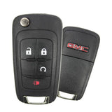 Remote Flip Key Fob Compatible with GMC Terrain 2010 2011 2012 2013 2014 2015 2016 2017 4B FCC# OHT01060512