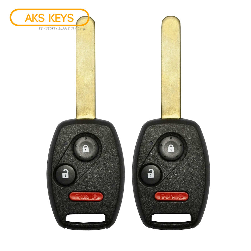 2007 - 2014 HondaÂ  Remote Head Key  3BÂ FCC# MLBHLIK-1T (2 Pack)