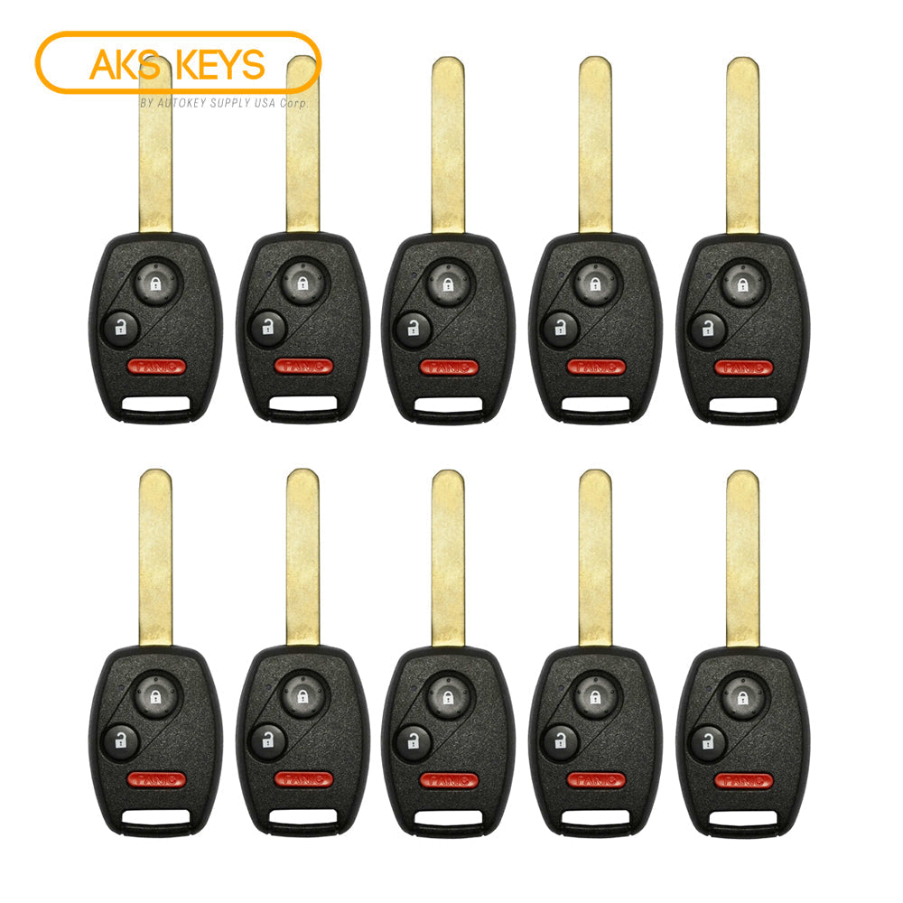 2007 - 2014 HondaÂ  Remote Head Key  3BÂ FCC# MLBHLIK-1T (10 Pack)