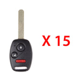 2007 - 2014 HondaÂ  Remote Head Key  3BÂ FCC# MLBHLIK-1T (15 Pack)