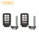 2013 2014 2015 Honda Accord Civic Smart Key Fob 4 Buttons FCC# ACJ932HK1210A (2 Pack)