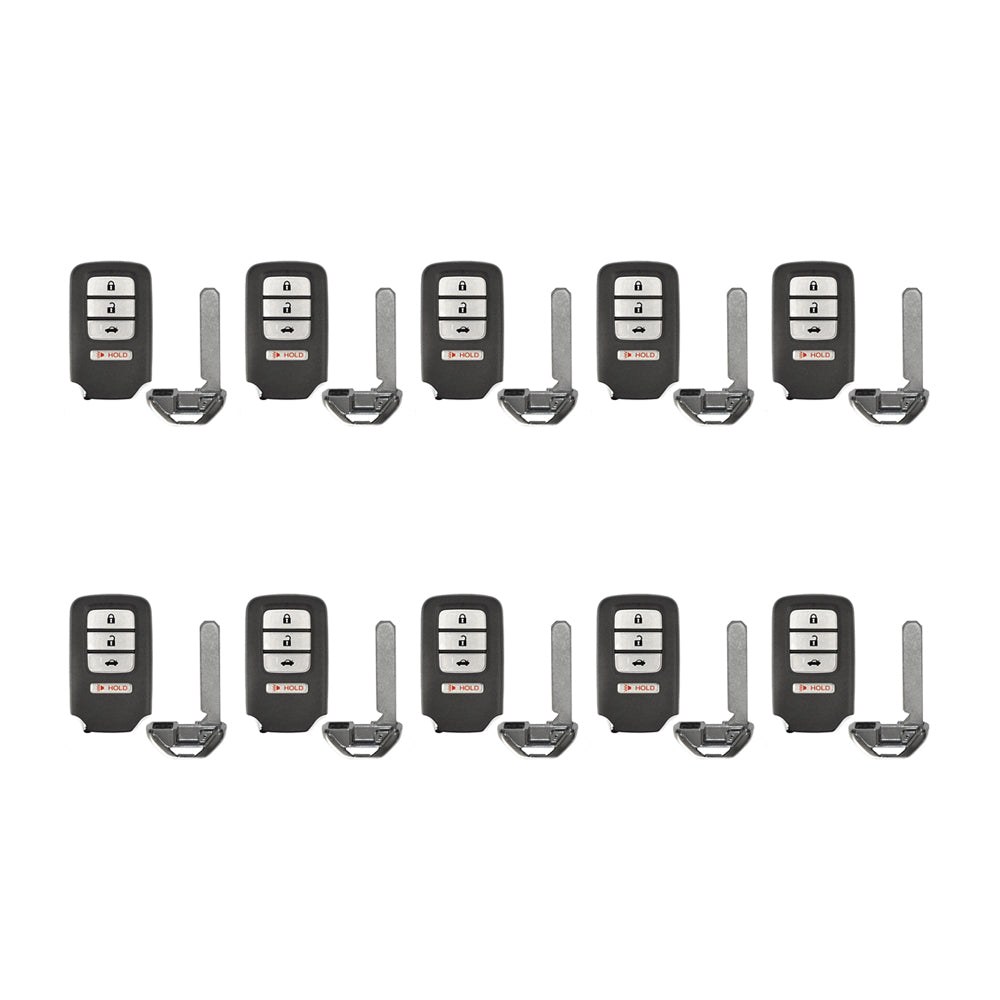 2013 2014 2015 Honda Accord Civic Smart Key Fob 4 Buttons FCC# ACJ932HK1210A (10 Pack)