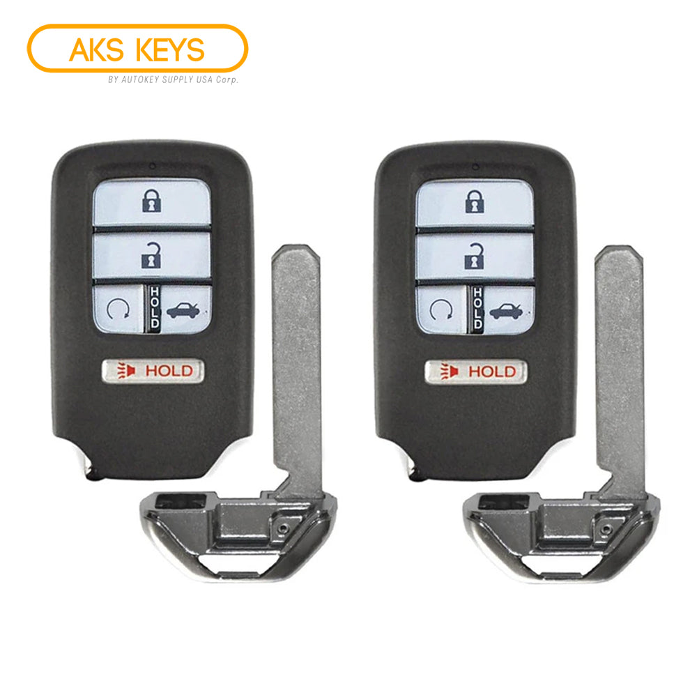 2016 - 2019 Honda Civic Smart Key 5B FCC# KR5V2X (2 Pack)