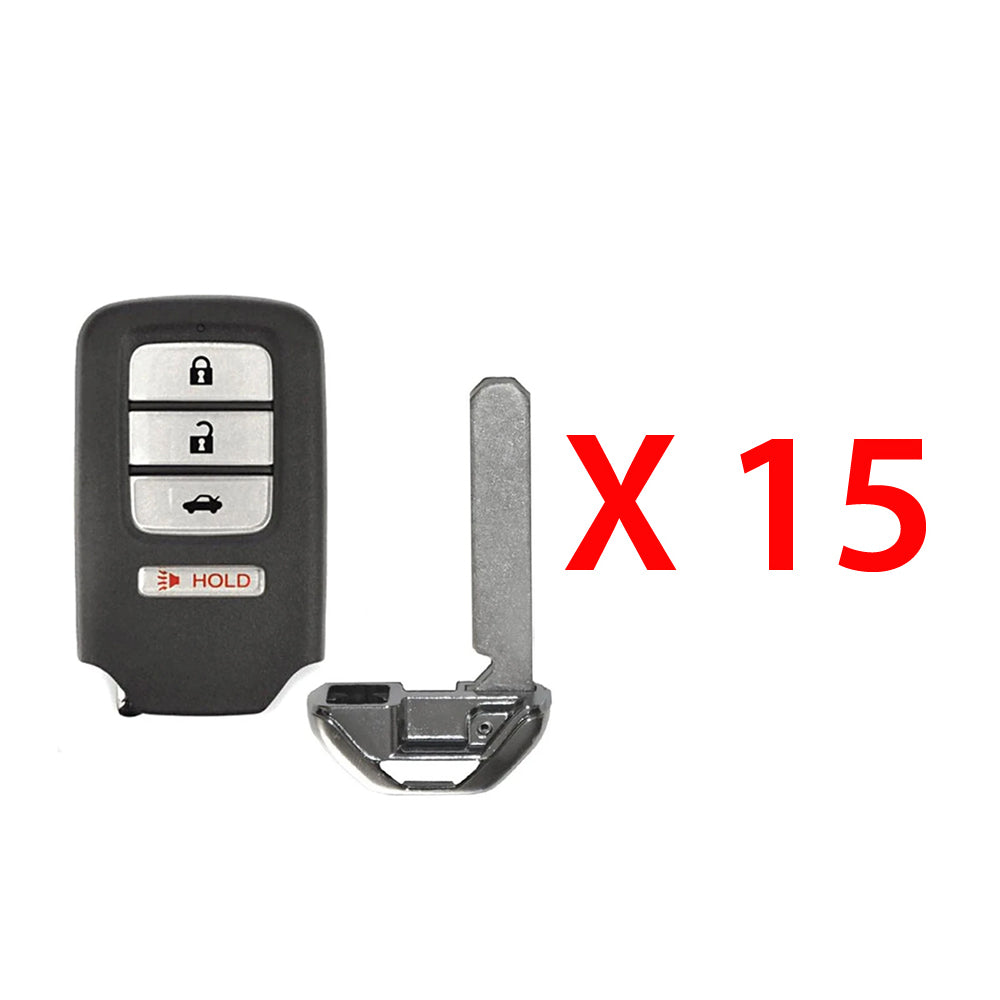 2017 - 2020 Honda Civic Smart Key 4B FCC# KR5V2X (15 Pack)