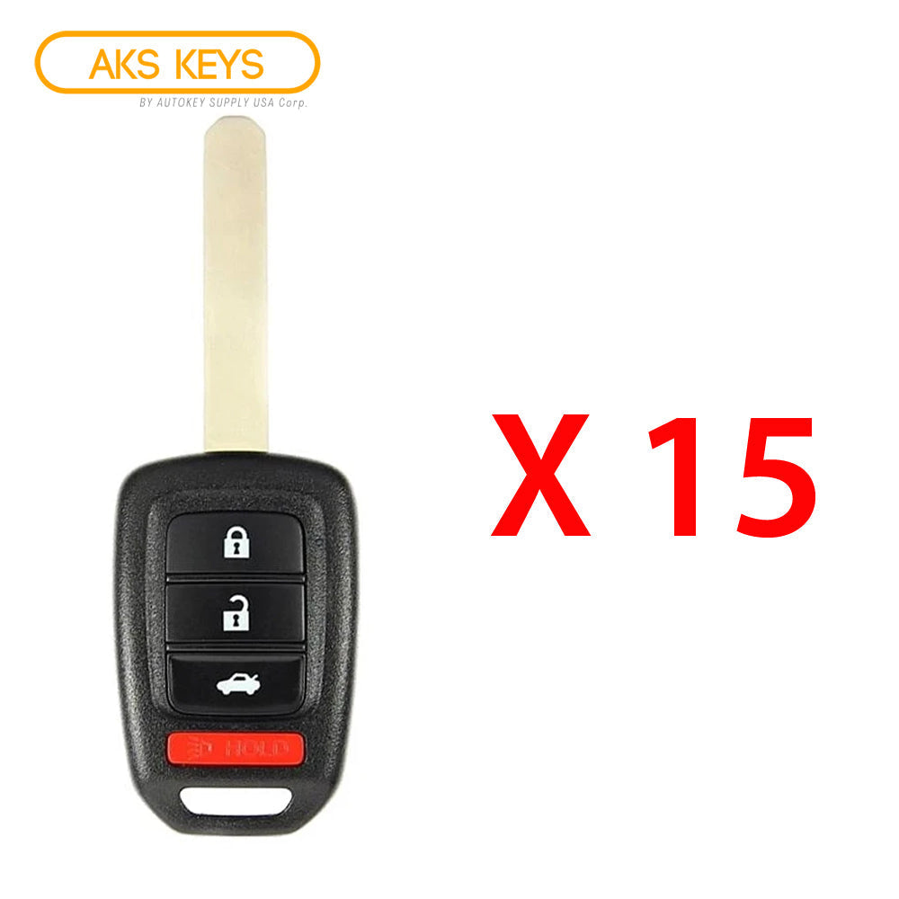 2016 - 2020 Honda Remote Key 4B FCC# MLBHLIK6-1TA (15 Pack)