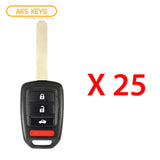 2016 - 2020 Honda Remote Key 4B FCC# MLBHLIK6-1TA (25 Pack)