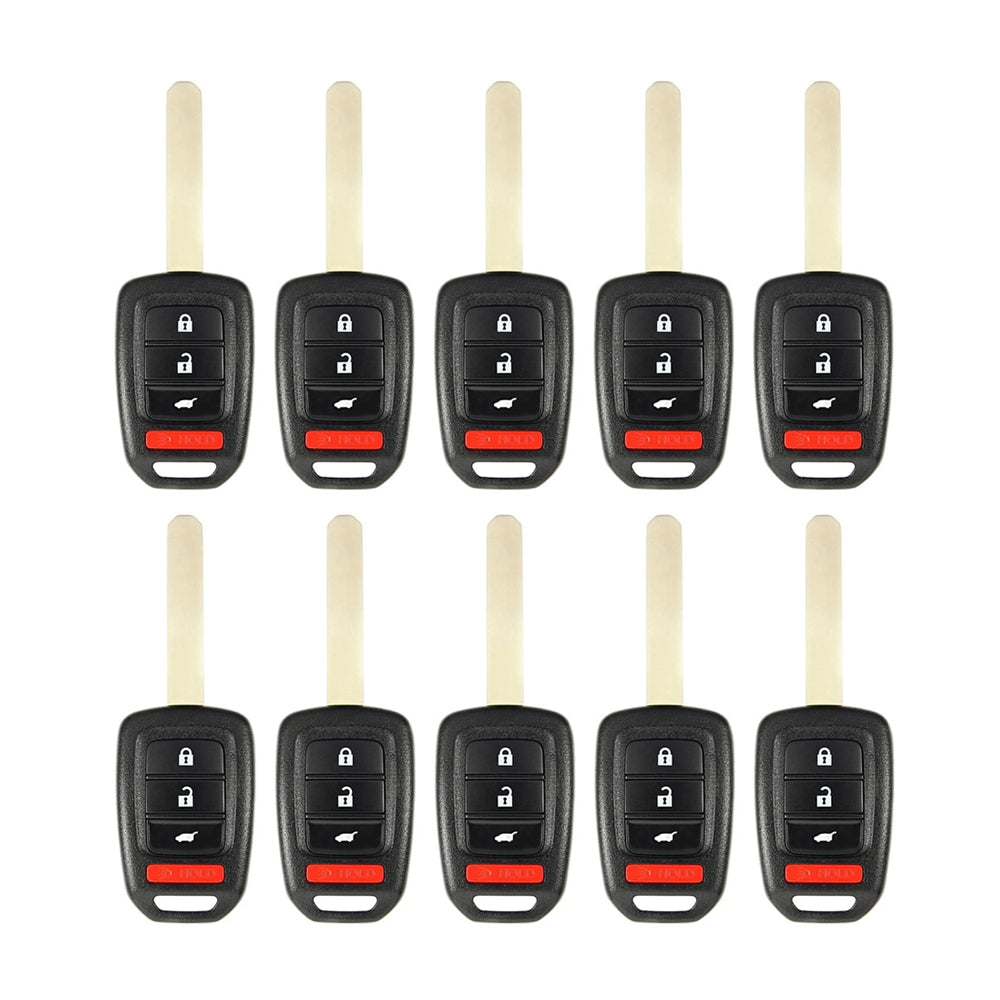 AKS Keys Aftermarket Remote Key Fob Compatible with Honda 2014 2015 2016 2017 2018 2019 2020 2021 4B FCC# MLBHLIK6-1T (10 Pack)