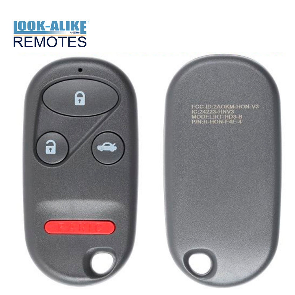 1997 - 2008 Honda CR-V S2000 Keyless Entry 4 Buttons FCC# E4EG8DJ - 308 MHz