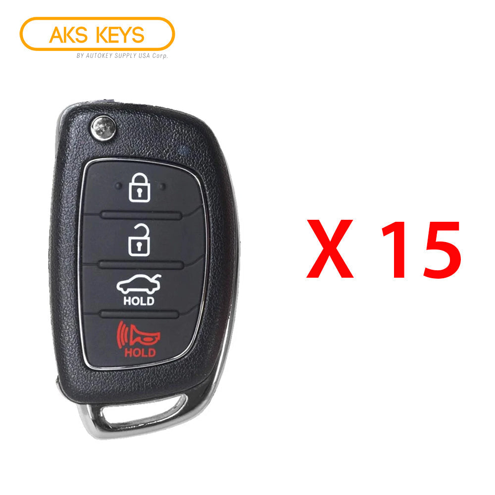 2015 - 2017 Hyundai Sonata Remote Flip Key 4B FCC# TQ8-RKE-4F16 (15 Pack)