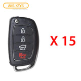 2015 - 2017 Hyundai Sonata Remote Flip Key 4B FCC# TQ8-RKE-4F16 (15 Pack)