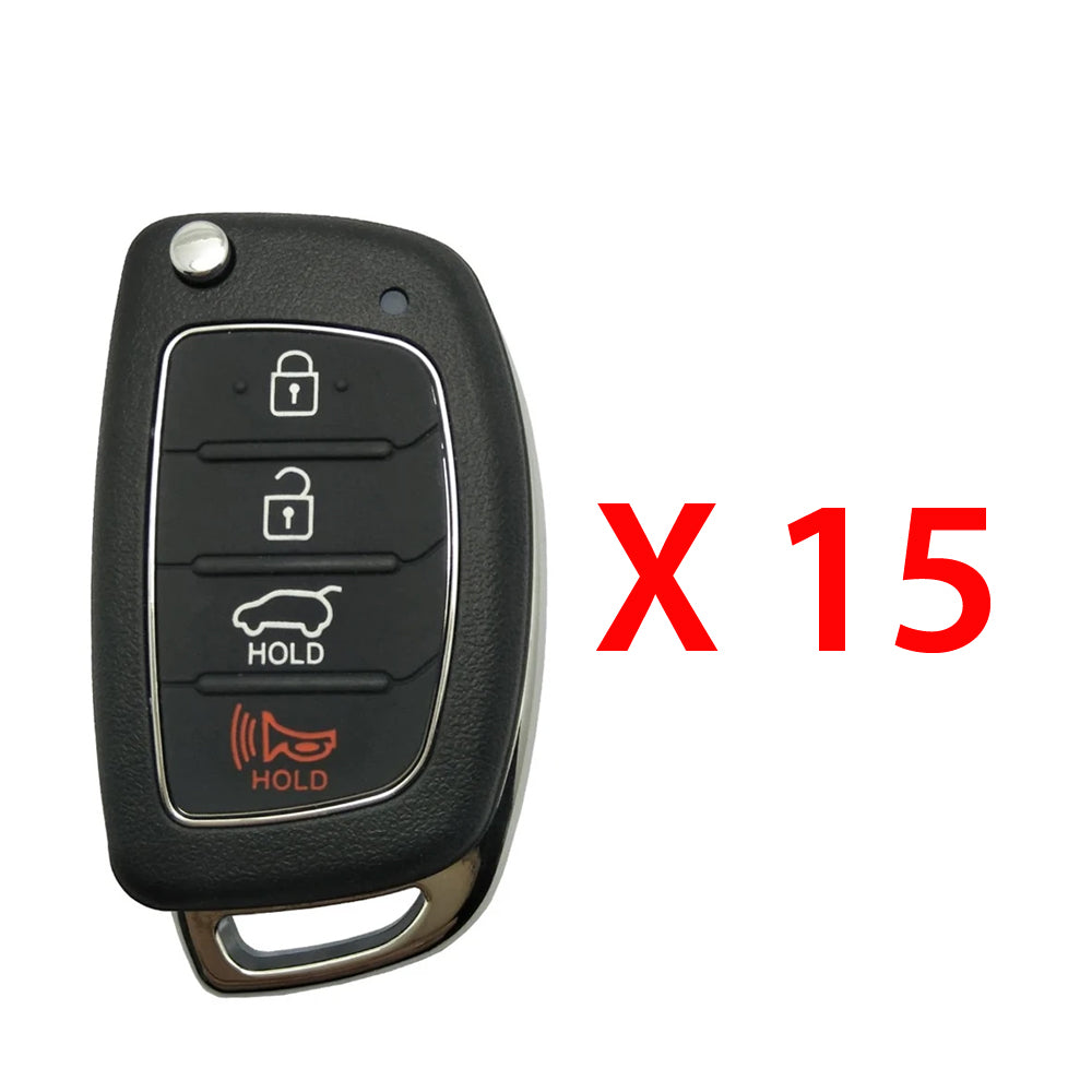 2016 - 2019 Hyundai Tucson Remote Flip Key 4B FCC# TQ8-RKE-4F25 (15 Pack)