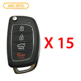 2016 - 2019 Hyundai Tucson Remote Flip Key 4B FCC# TQ8-RKE-4F25 (15 Pack)