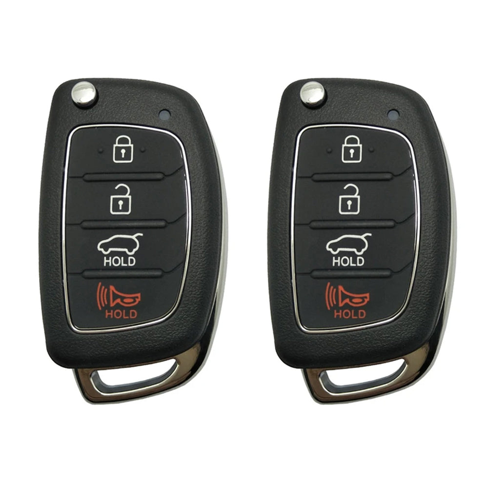 2017 - 2018 Hyundai Santa Fe Remote Flip Key 4B FCC# TQ8-RKE-4F31 (2 Pack)