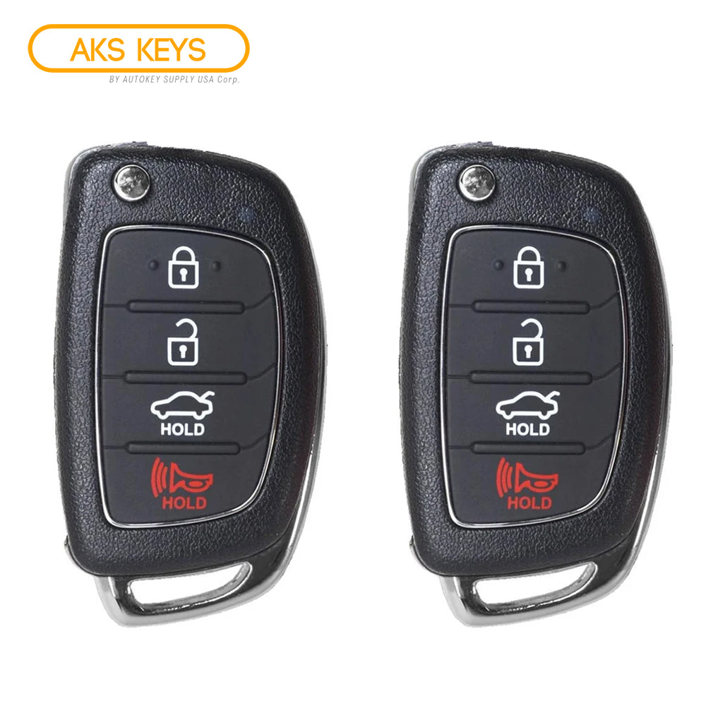 2017 - 2020 Hyundai Sonata Remote Flip Key 4B FCC# TQ8-RKE-4F25 (LF 4BT) (2 Pack)