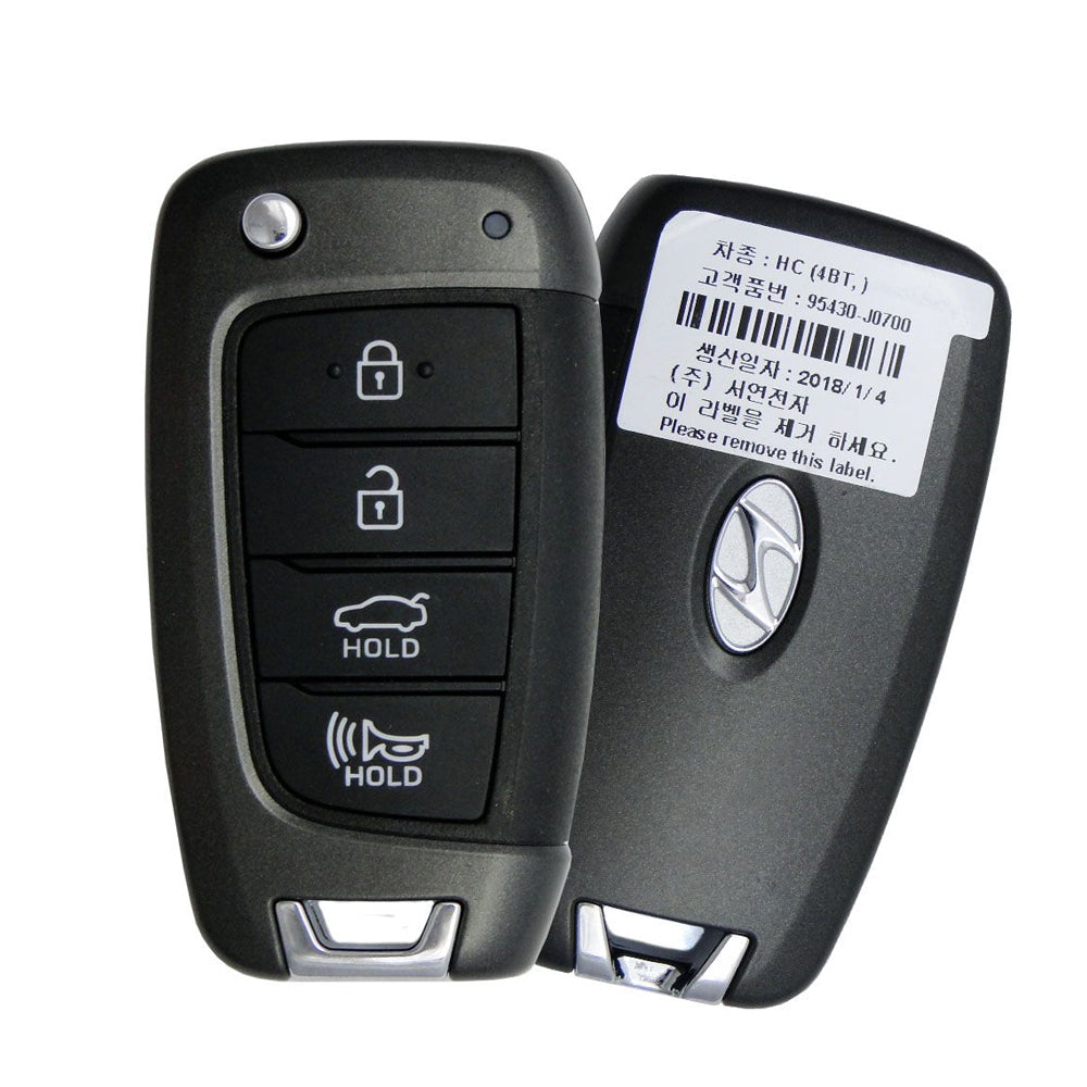 2019 Hyundai Accent SE SEL Flip Key Fob 4B FCC# NYOSYEC4TX1707 (HC 4BT)