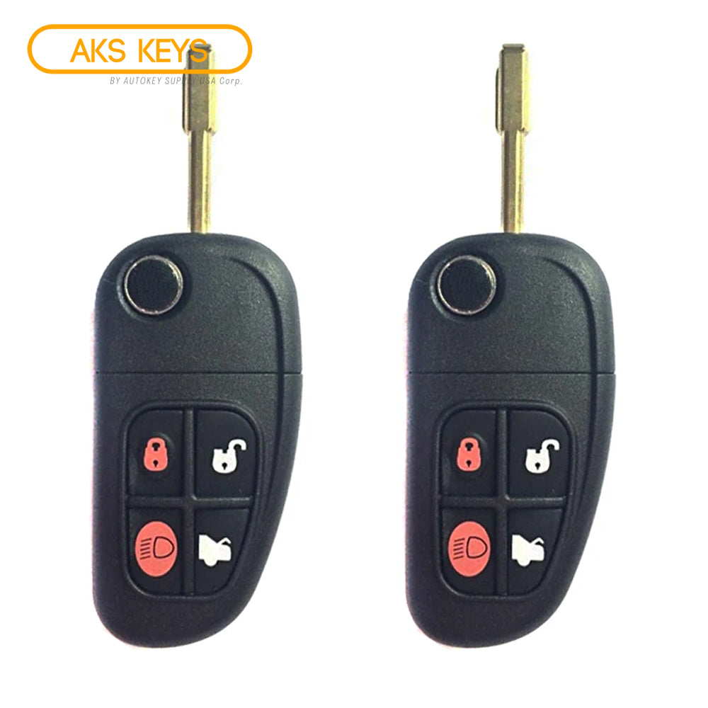 2002 - 2008 Jaguar Flip Key FCC# NHVWB1U241 / NHVWB1U243 / CWTWB1U243 (2 Pack)