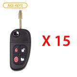 2002 - 2008 Jaguar Flip Key FCC# NHVWB1U241 / NHVWB1U243 / CWTWB1U243 (15 Pack)