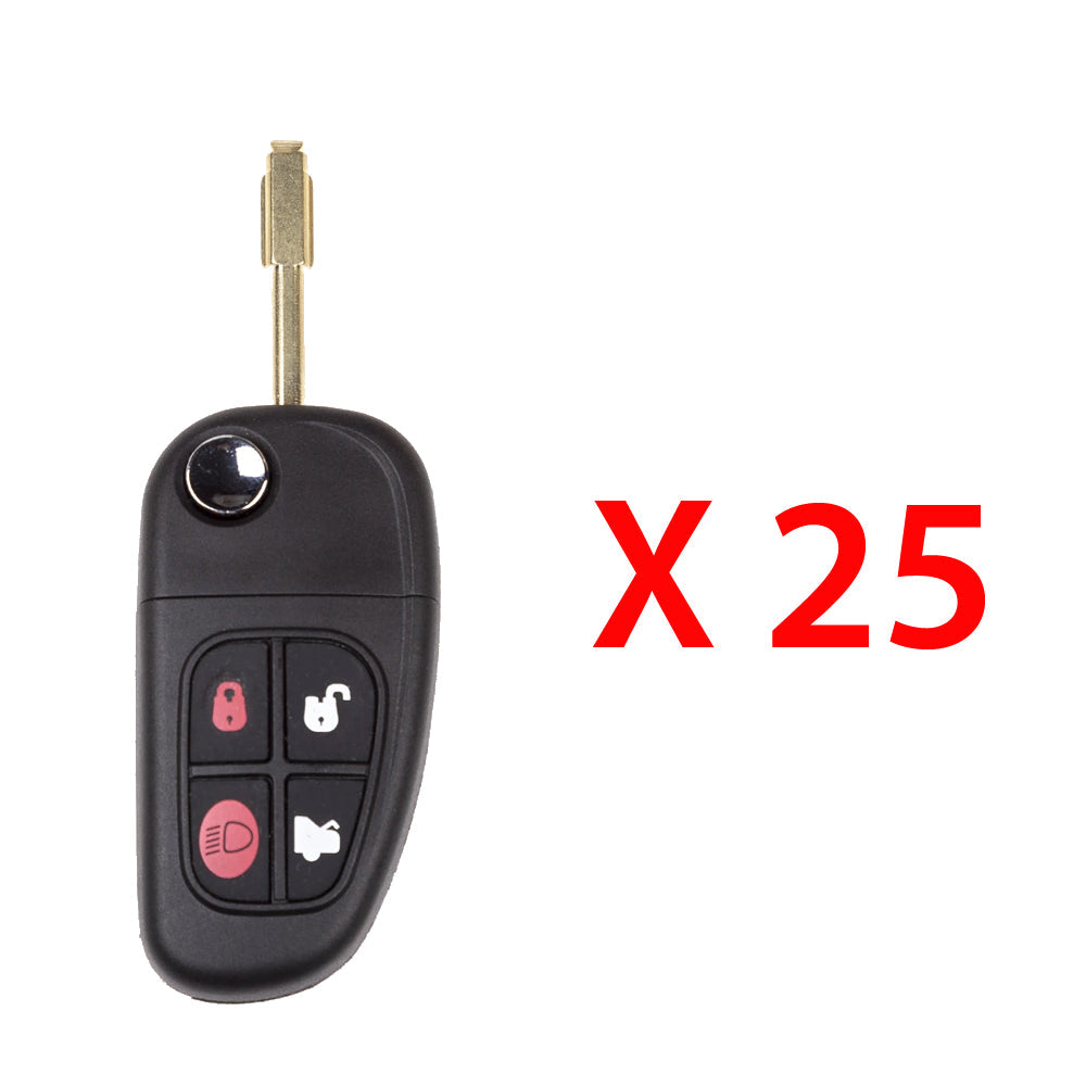 2002 - 2008 Jaguar Flip Key FCC# NHVWB1U241 / NHVWB1U243 / CWTWB1U243 (25 Pack)