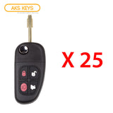 2002 - 2008 Jaguar Flip Key FCC# NHVWB1U241 / NHVWB1U243 / CWTWB1U243 (25 Pack)