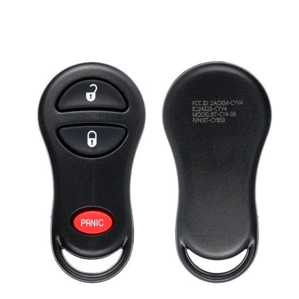 2001 - 2004 Jeep Cherokee & Grand Cherokee Keyless Entry 3B Fob FCC# GQ43VT9T