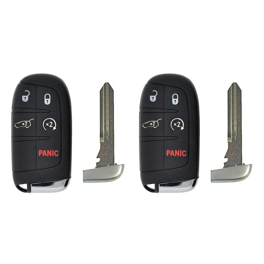 2014 - 2022 Jeep Grand Cherokee Smart Key 5B Fob FCC# M3N-40821302 (2 Pack)