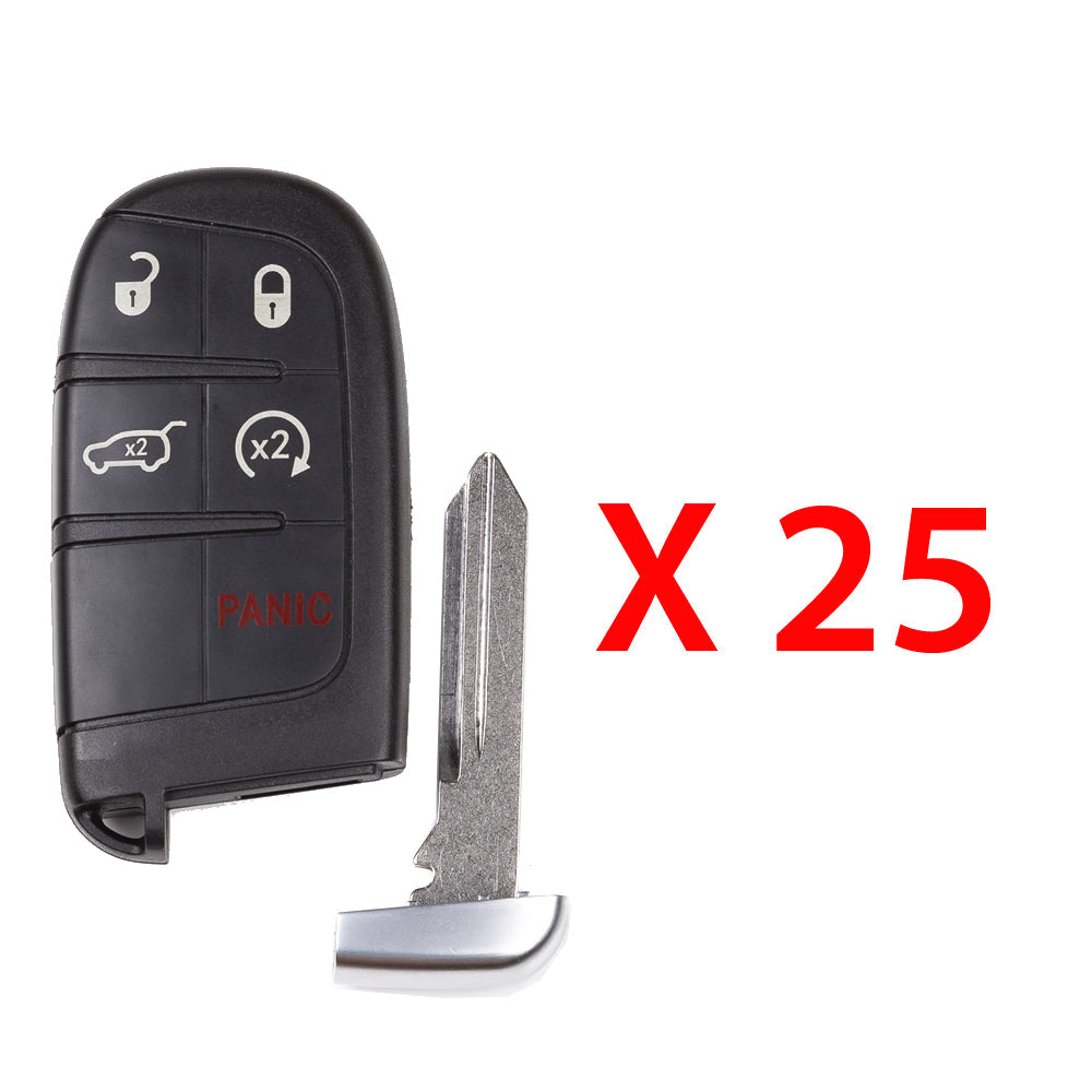 2014 - 2022 Jeep Grand Cherokee Smart Key 5B Fob FCC# M3N-40821302 (25 Pack)