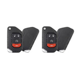 2018 - 2024 Jeep Smart Flip Key Fob 4B W/ Remote Start FCC# OHT1130261 (2 Pack)