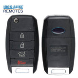 2014 2015 Kia Sorento Flip Key Fob 4B FCC# TQ8-RKE-3F05 (XMA F/L)