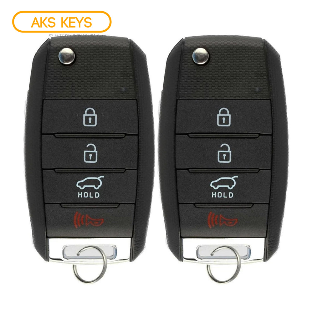 2014 - 2015 Kia Sorento Remote Flip key 4B FCC# TQ8-RKE-3F05 (2 Pack)