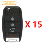 2014 - 2015 Kia Sorento Remote Flip key 4B FCC# TQ8-RKE-3F05 (15 Pack)