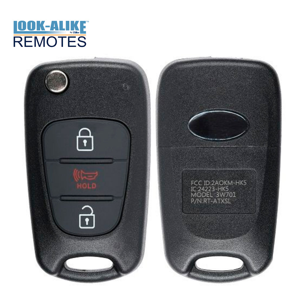 2012 2013 Kia Sportage Flip Key Fob 3B FCC# NY0SEKSAM11ATX (SL) - 315 MHz