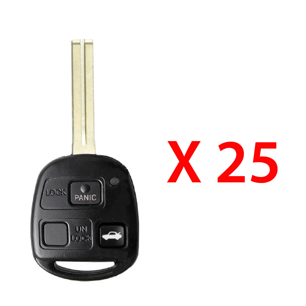 1998 - 2005 Lexus Remote Control Key 3B FCC# HYQ1512V (Short Blade) (25 Pack)