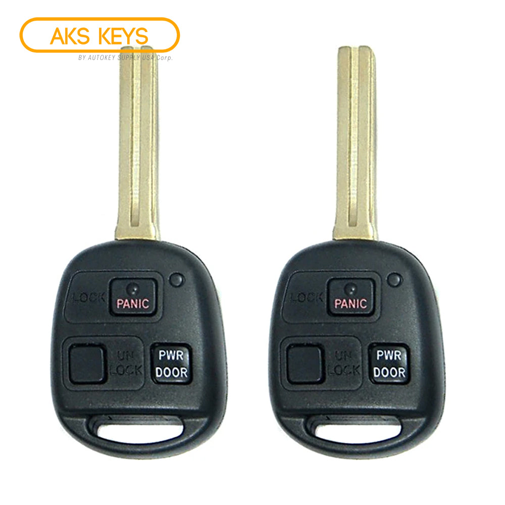 2004 - 2009 Lexus Key Fob 3B FCC# HYQ12BBT - 4D68 Chip - 89070-48821 (2 Pack)